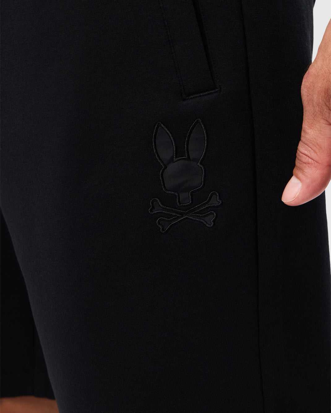 Short Psycho Bunny Lyons Casual Sweatshort Noir Homme | DGL-13892346